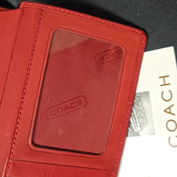 Coach Scarlet Leather Card Holder - Picture 10 of 10
